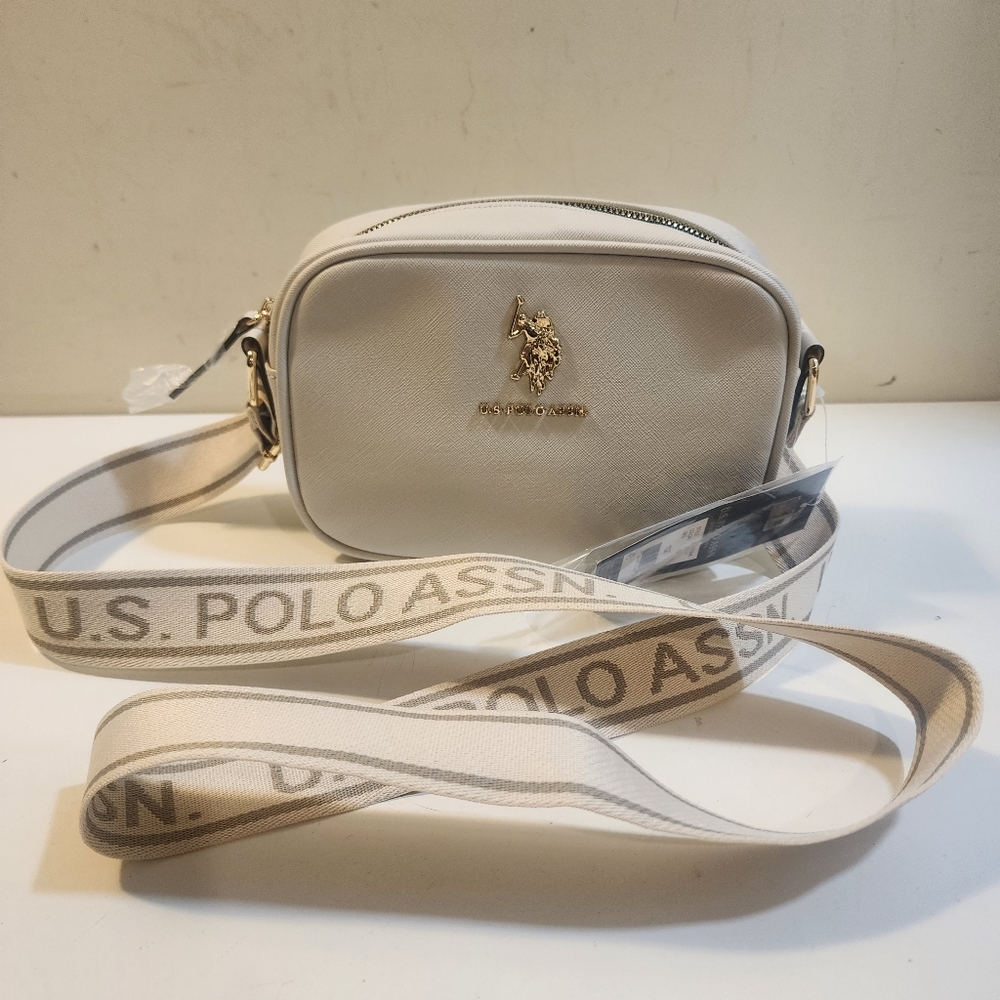 U.S. Polo Assn. Ivory Crossbody Bag NWT
